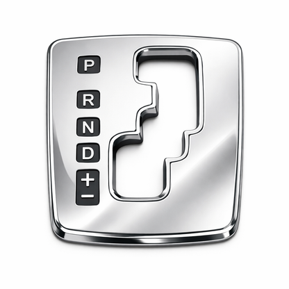 Gear Shifter Trim Plate — Silver / Sport / Medium