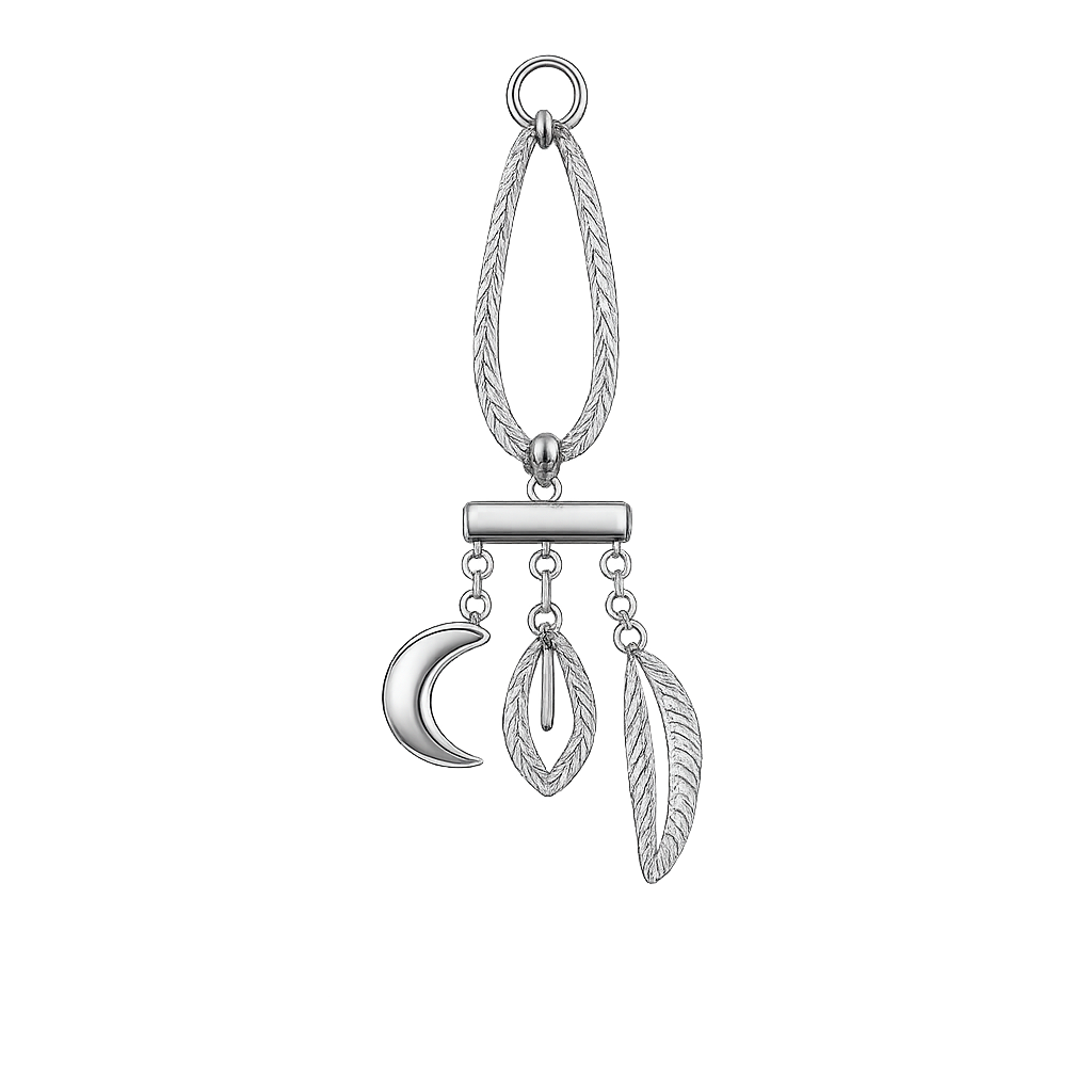 Rearview Mirror Charm Hanger — Silver / Standard