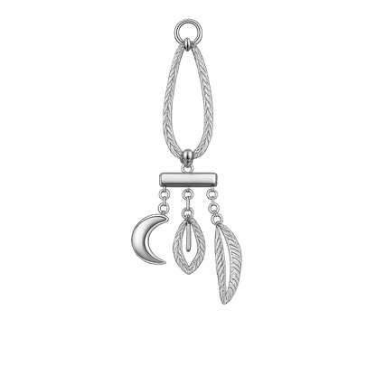 Rearview Mirror Charm Hanger — Silver / Standard