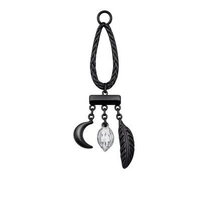 Rearview Mirror Charm Hanger — Black / Compact