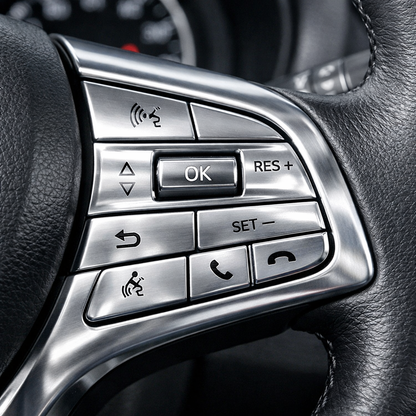 Steering Wheel Control Buttons — Silver / Standard / Medium