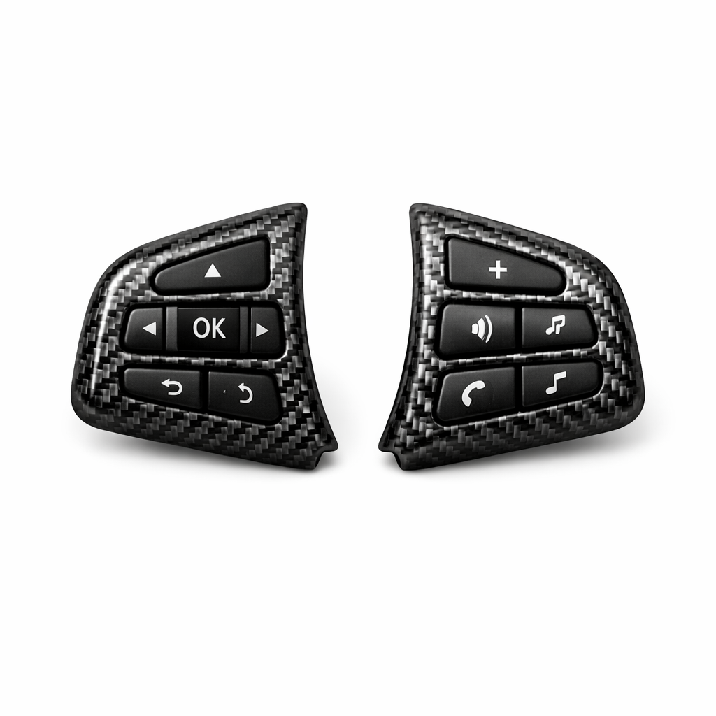 Steering Wheel Control Buttons — Carbon Fiber Look / Sport / Large