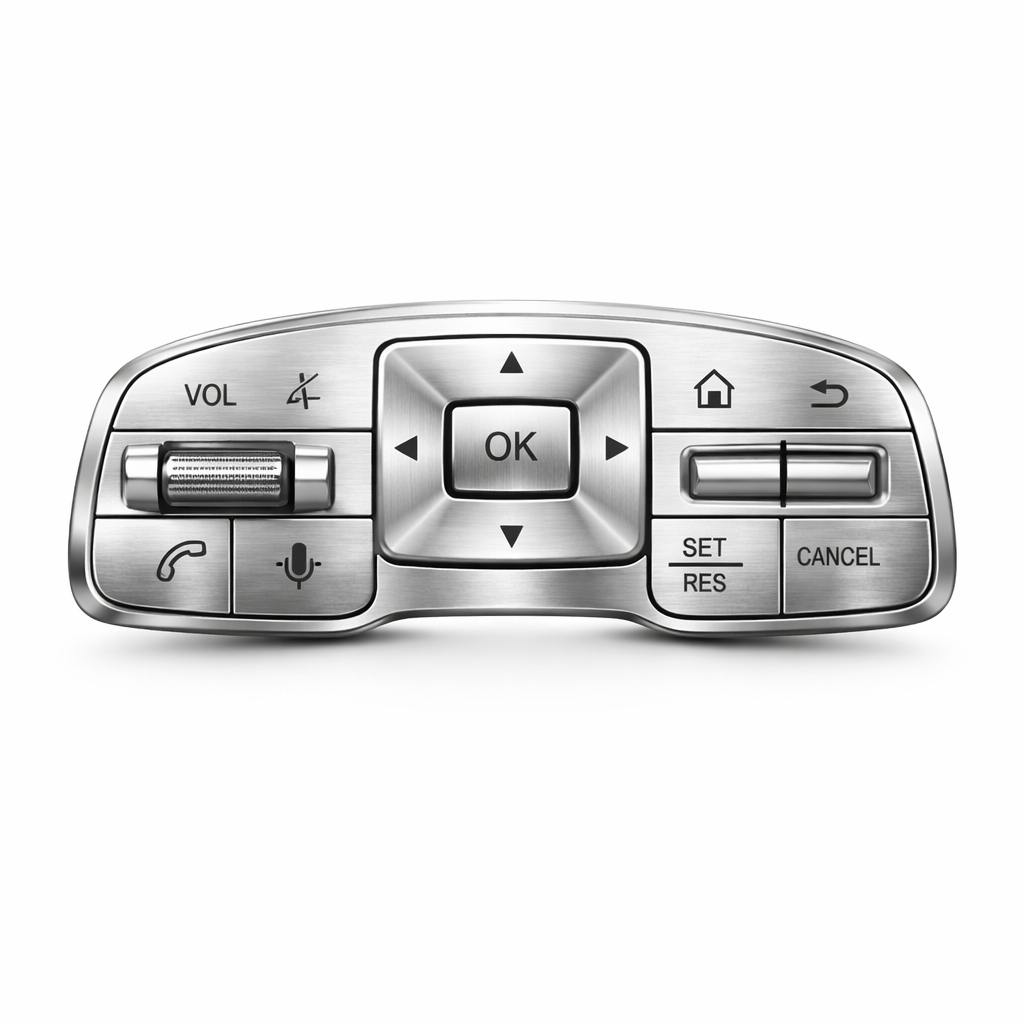 Steering Wheel Control Buttons — Silver / Premium / Medium