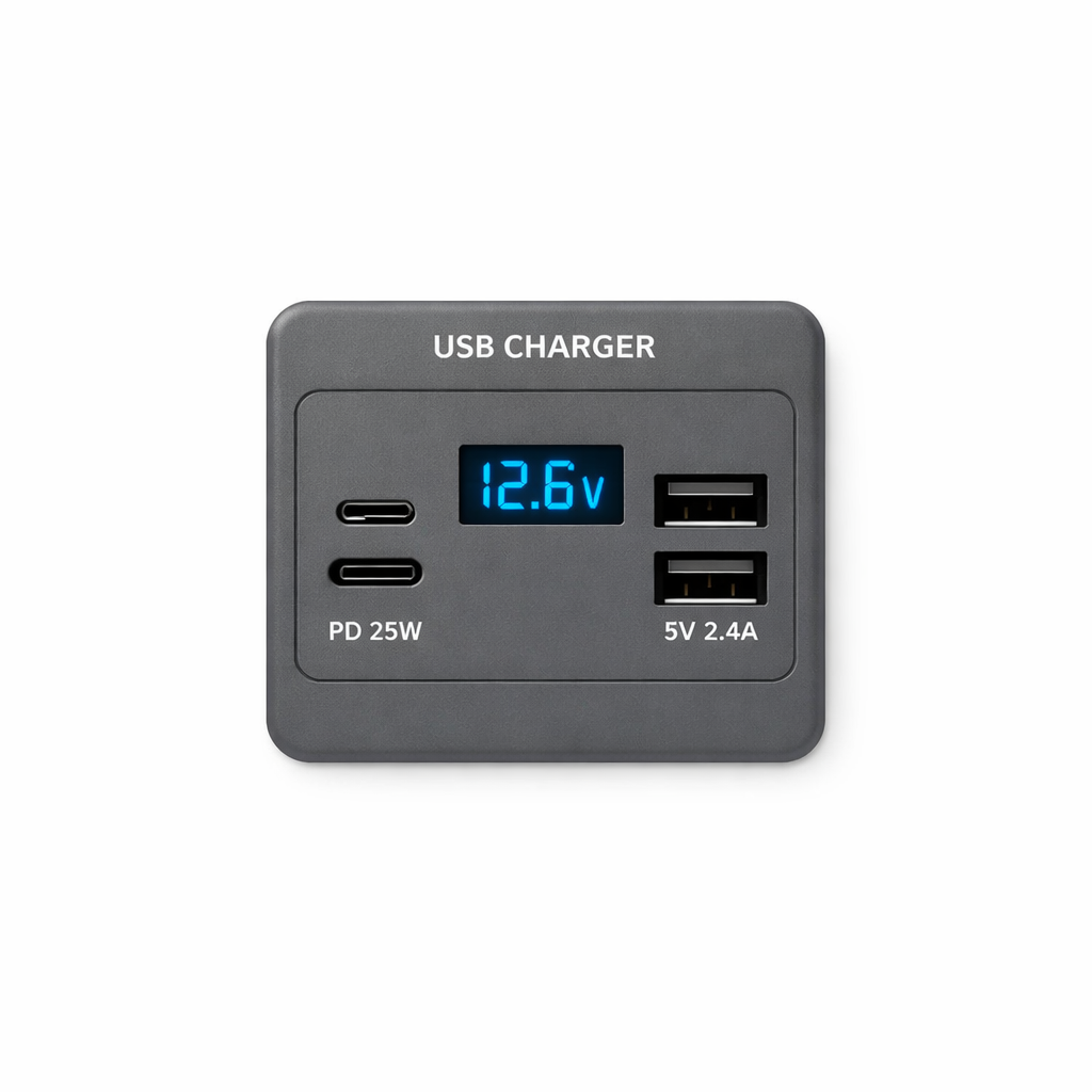 USB Charger Panel — Gray / Standard