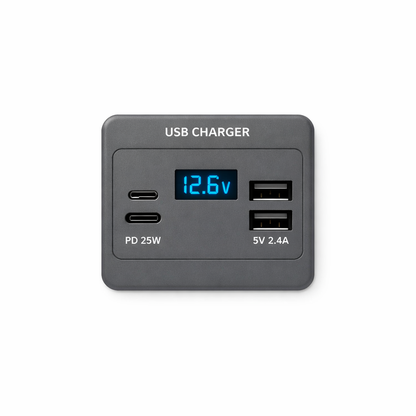 USB Charger Panel — Gray / Standard