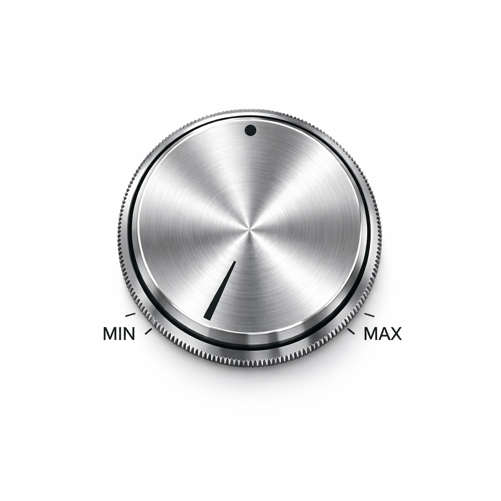 Volume Control Dial — Silver / Premium / Large