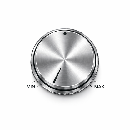 Volume Control Dial — Silver / Premium / Large